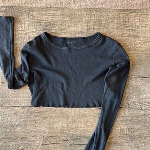 Brandy Melville Black Cropped Long Sleeve